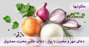 دعای مهر و محبت با پیاز - دعای جلب محبت معشوق