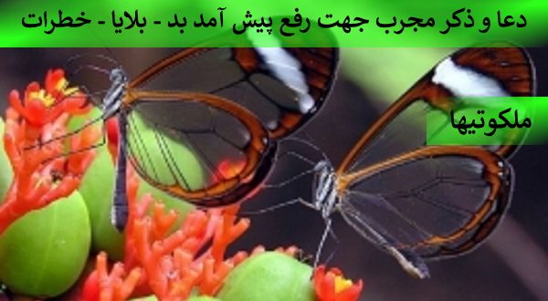 دعا و ذکر مجرب جهت رفع پیش آمد بد - بلایا - اتفاقات و خطرات احتمالی