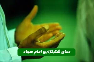 دعای شکرگزاری امام سجاد,دعای امام سجاد برای شکرگزاری