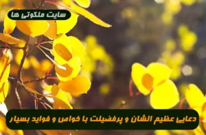دعایی عظیم الشان و پرفضیلت با خواص و فواید بسیار فراوان