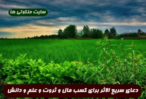 دعای سریع الاثر برای کسب مال و ثروت و علم و دانش زیاد 100% تضمینی
