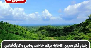 چهار ذکر سریع الاجابه برای حاجت روایی و کارگشایی و رفع مشکلات تضمینی