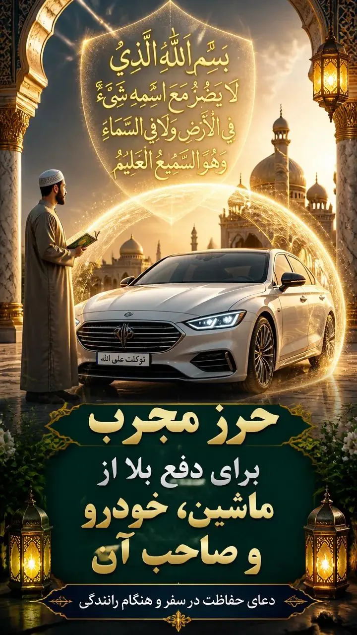 حرز مجرب برای دفع بلا از ماشین، خودرو و راننده جهت حفظ از خطرات و حوادث حرز مجرب برای دفع بلا از ماشین، خودرو و راننده جهت حفظ از خطرات و حوادث