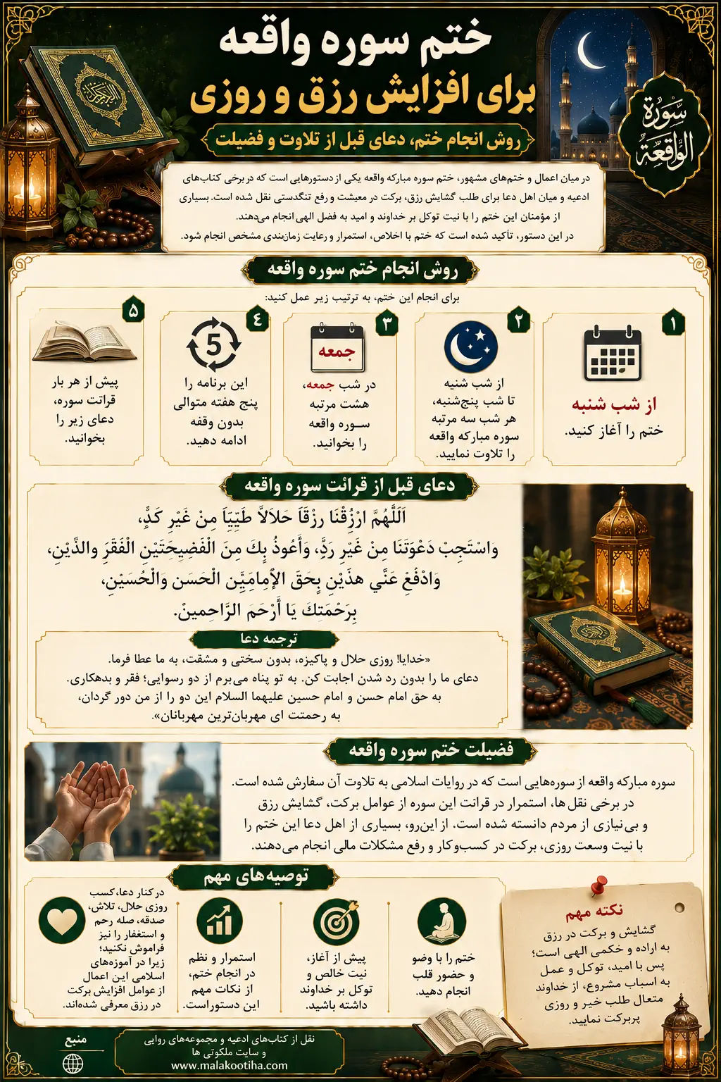 ختم سوره واقعه برای افزایش رزق و روزی | روش انجام، دعای قبل از تلاوت و فضیلت ختم سوره واقعه برای افزایش رزق و روزی | روش انجام، دعای قبل از تلاوت و فضیلت