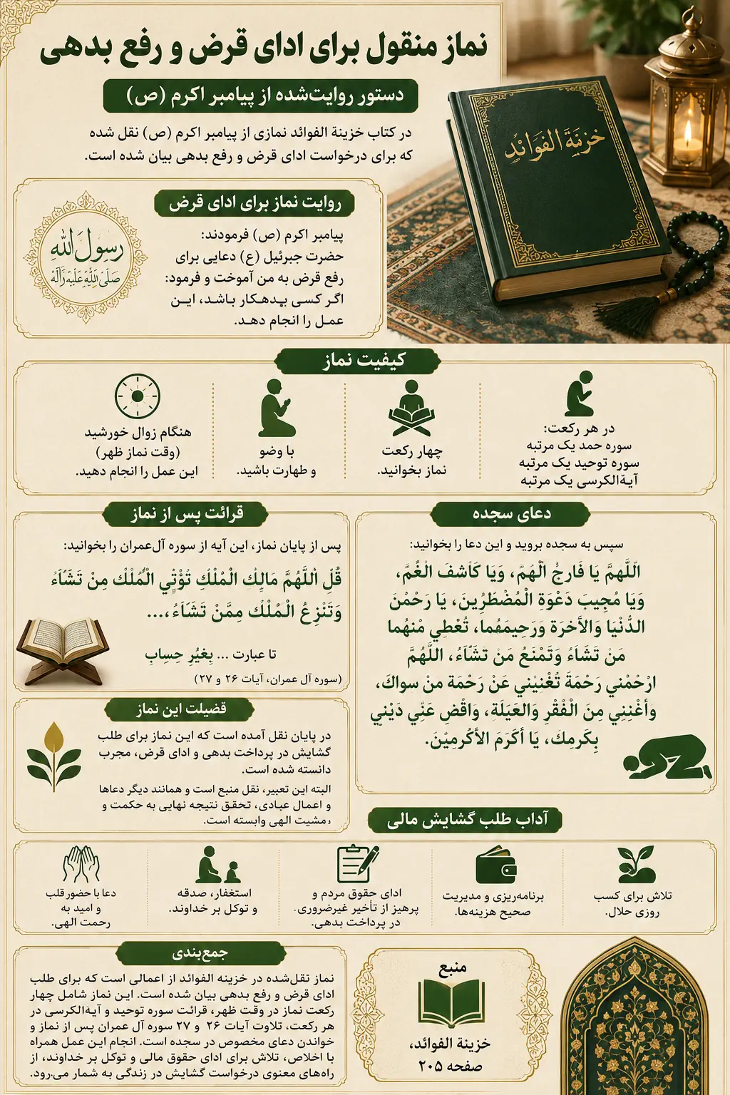 نماز مجرب برای ادای قرض و رفع بدهی | دستور تضمینی از پیامبر اکرم (ص) نماز مجرب برای ادای قرض و رفع بدهی | دستور تضمینی از پیامبر اکرم (ص)