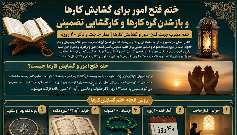 ختم فتح امور برای گشایش کارها و باز شدن گره کارها و کارگشایی تضمینی ختم فتح امور برای گشایش کارها و باز شدن گره کارها و کارگشایی تضمینی
