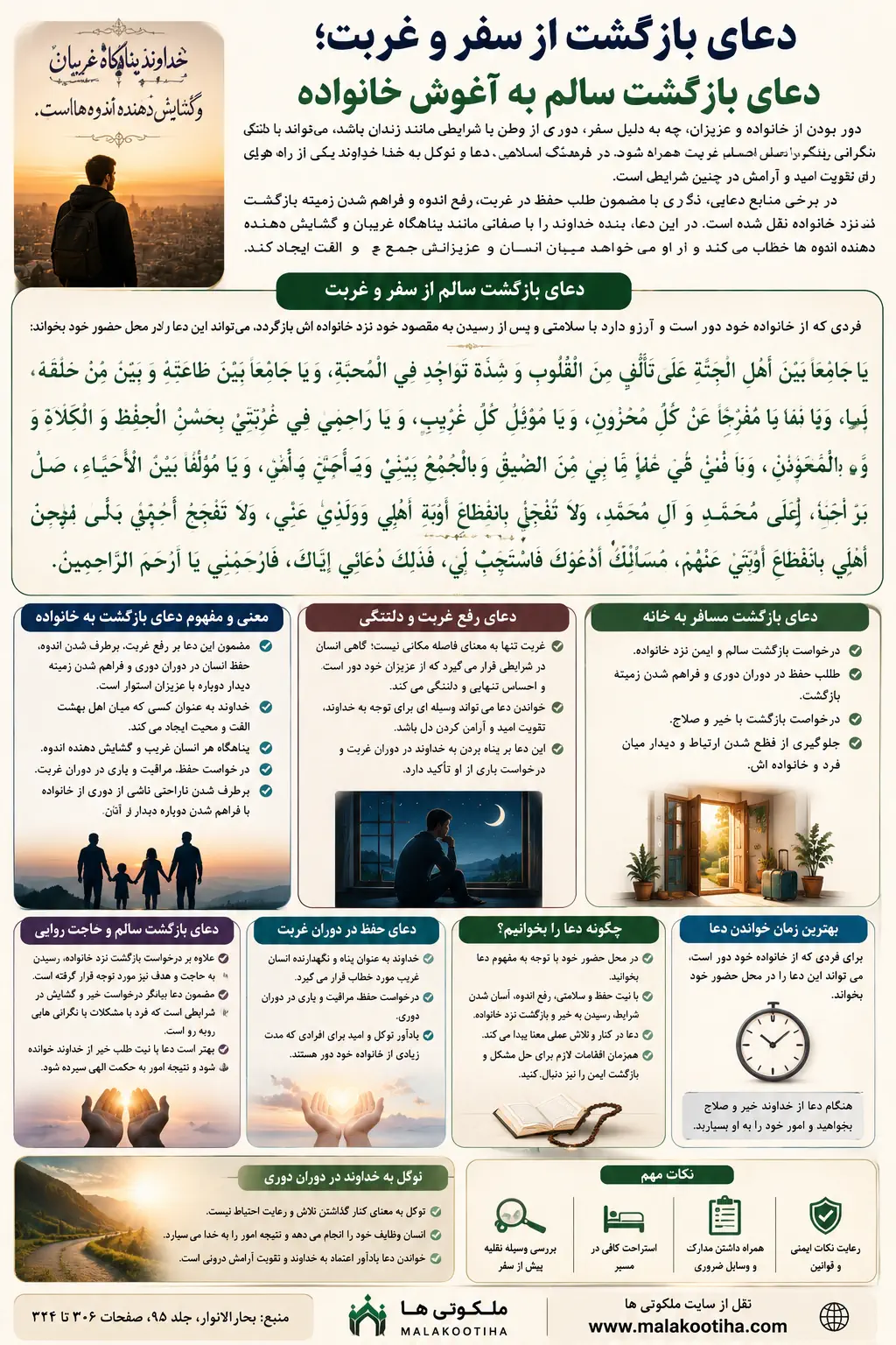 دعای بازگشت از سفر، بازگشت سالم به خانه، بازگشت مسافر از غربت و سلامتی مسافر دعای بازگشت از سفر، بازگشت سالم به خانه، بازگشت مسافر از غربت و سلامتی مسافر