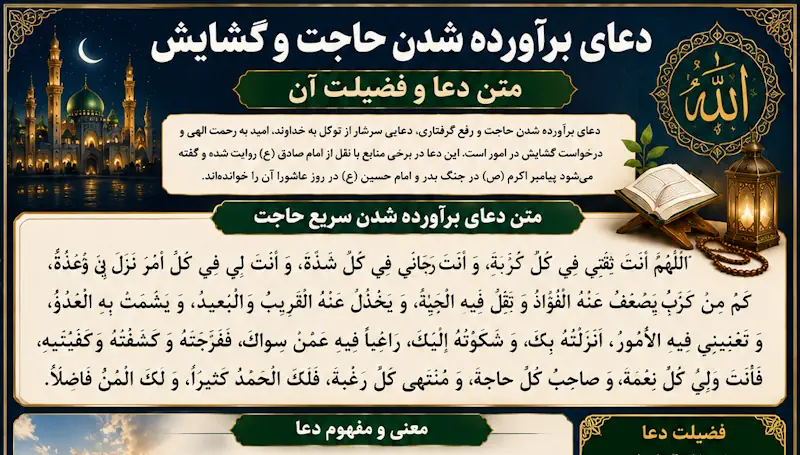 دعای برآورده شدن حاجت سریع؛ متن دعا برای گشایش و رفع گرفتاری دعای برآورده شدن حاجت سریع؛ متن دعا برای گشایش و رفع گرفتاری