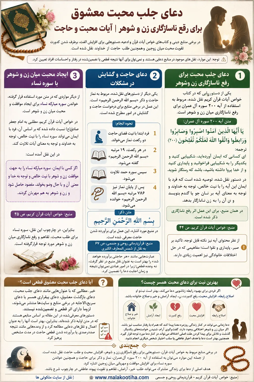 دعای جلب محبت معشوق | دعای رفع ناسازگاری و محبت زن و شوهر دعای جلب محبت معشوق | دعای رفع ناسازگاری و محبت زن و شوهر