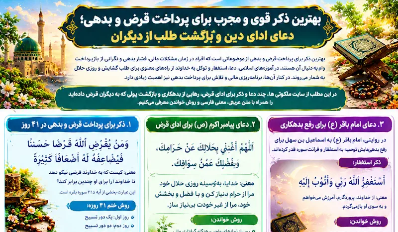 بهترین ذکر برای دادن قرض و بدهی + ذکر رفع بدهکاری و پرداخت بدهی بهترین ذکر برای دادن قرض و بدهی + ذکر رفع بدهکاری و پرداخت بدهی