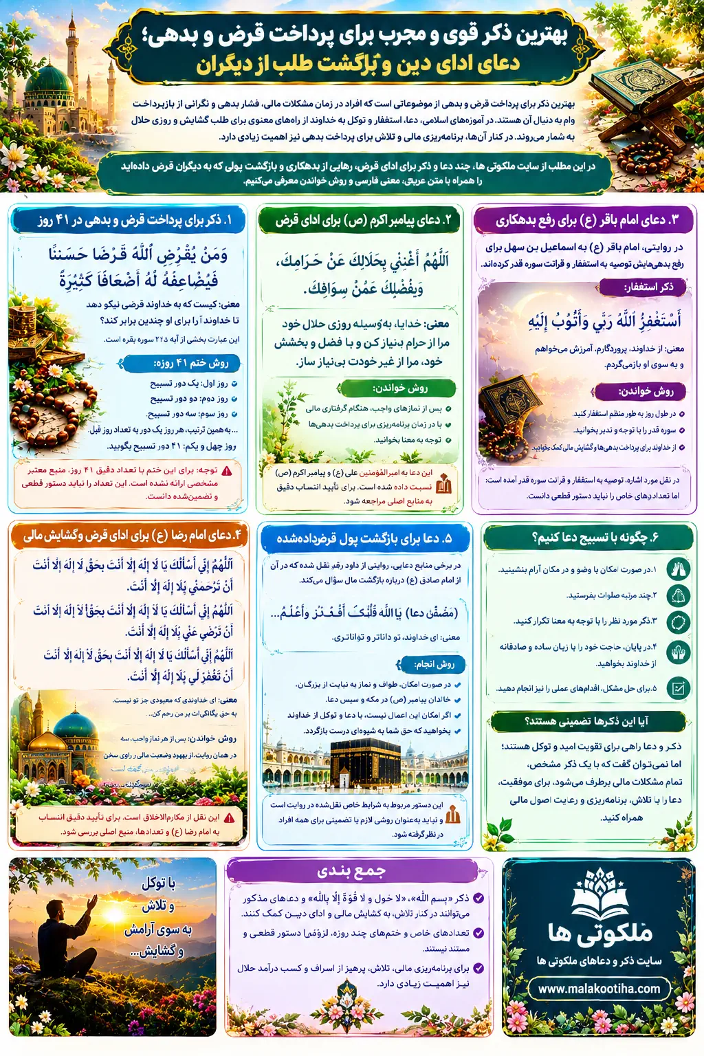 بهترین ذکر برای دادن قرض و بدهی + ذکر رفع بدهکاری و پرداخت بدهی بهترین ذکر برای دادن قرض و بدهی + ذکر رفع بدهکاری و پرداخت بدهی