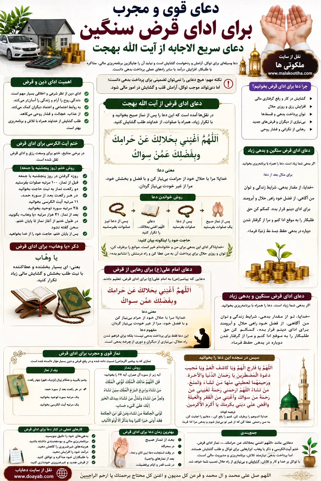 دعای ادای قرض از آیت الله بهجت | سریع ترین دعا برای ادای قرض دعای ادای قرض از آیت الله بهجت | سریع ترین دعا برای ادای قرض