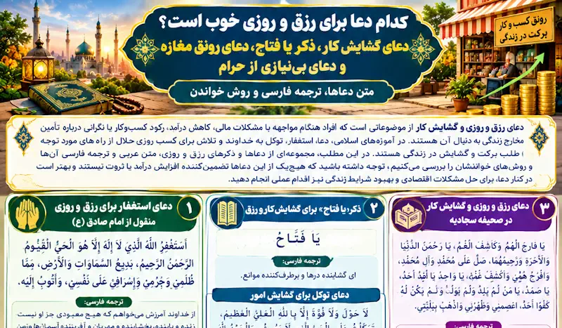 کدام دعا برای رزق و روزی خوب است | دعای رزق و روزی و گشایش کار کدام دعا برای رزق و روزی خوب است | دعای رزق و روزی و گشایش کار