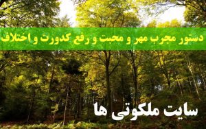 دستور مجرب مهر و محبت و رفع کدورت و اختلاف میان زن و شوهر