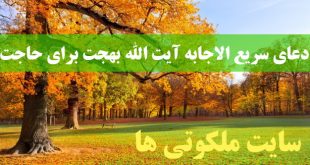 دعای سریع الاجابه آیت الله بهجت برای روا شدن هر حاجت و خواسته